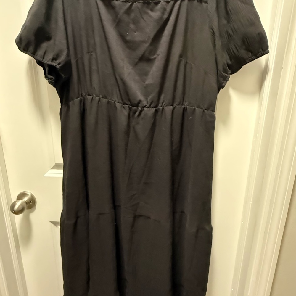 SHEIN Classic Black Midi Dress